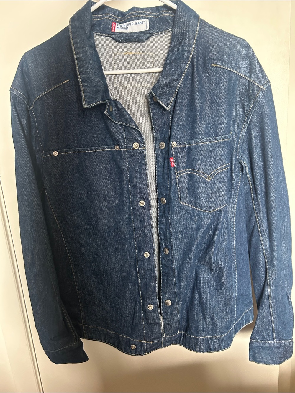 Levi's Blue Denim Snap-Front Jean Jacket
